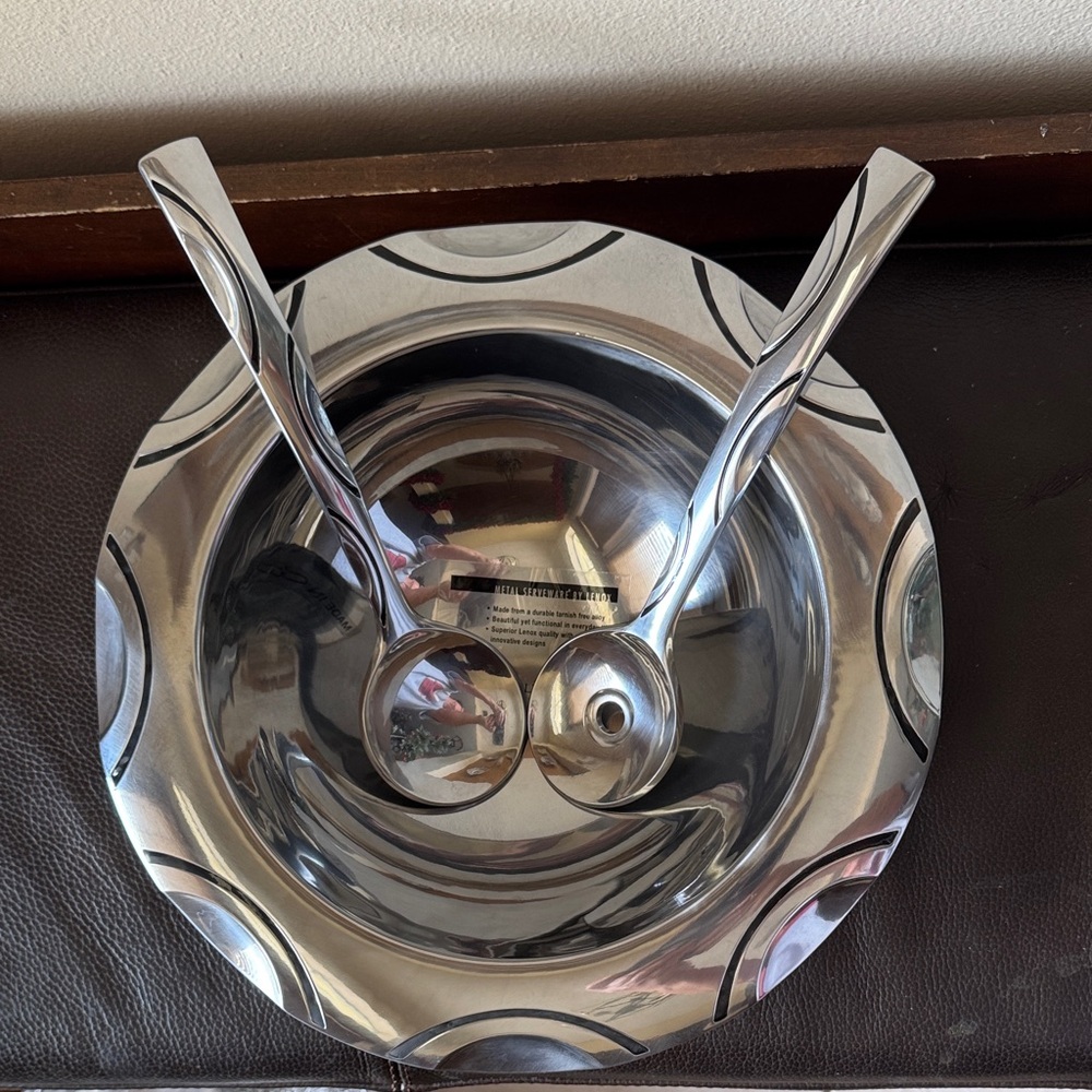 Lenox Scoop 3 Piece Salad Set American by Design Aluminum Serverware